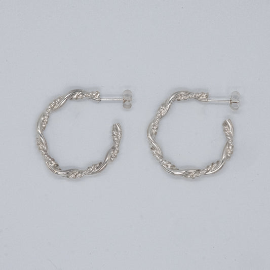Wreath half-hoop earrings