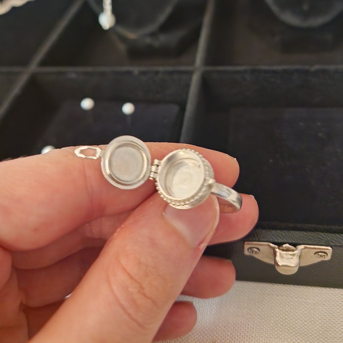 Lapis locket ring (Ready to Ship)