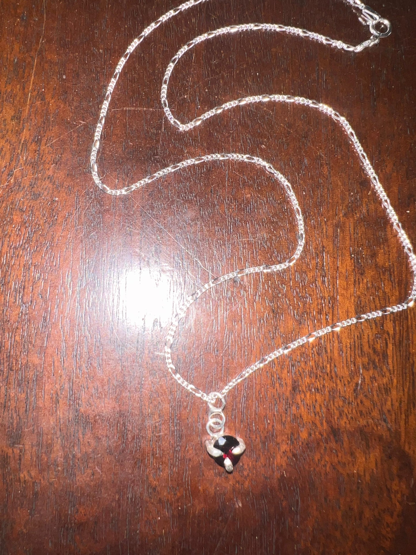 Garnet claw necklace (Ready to Ship)